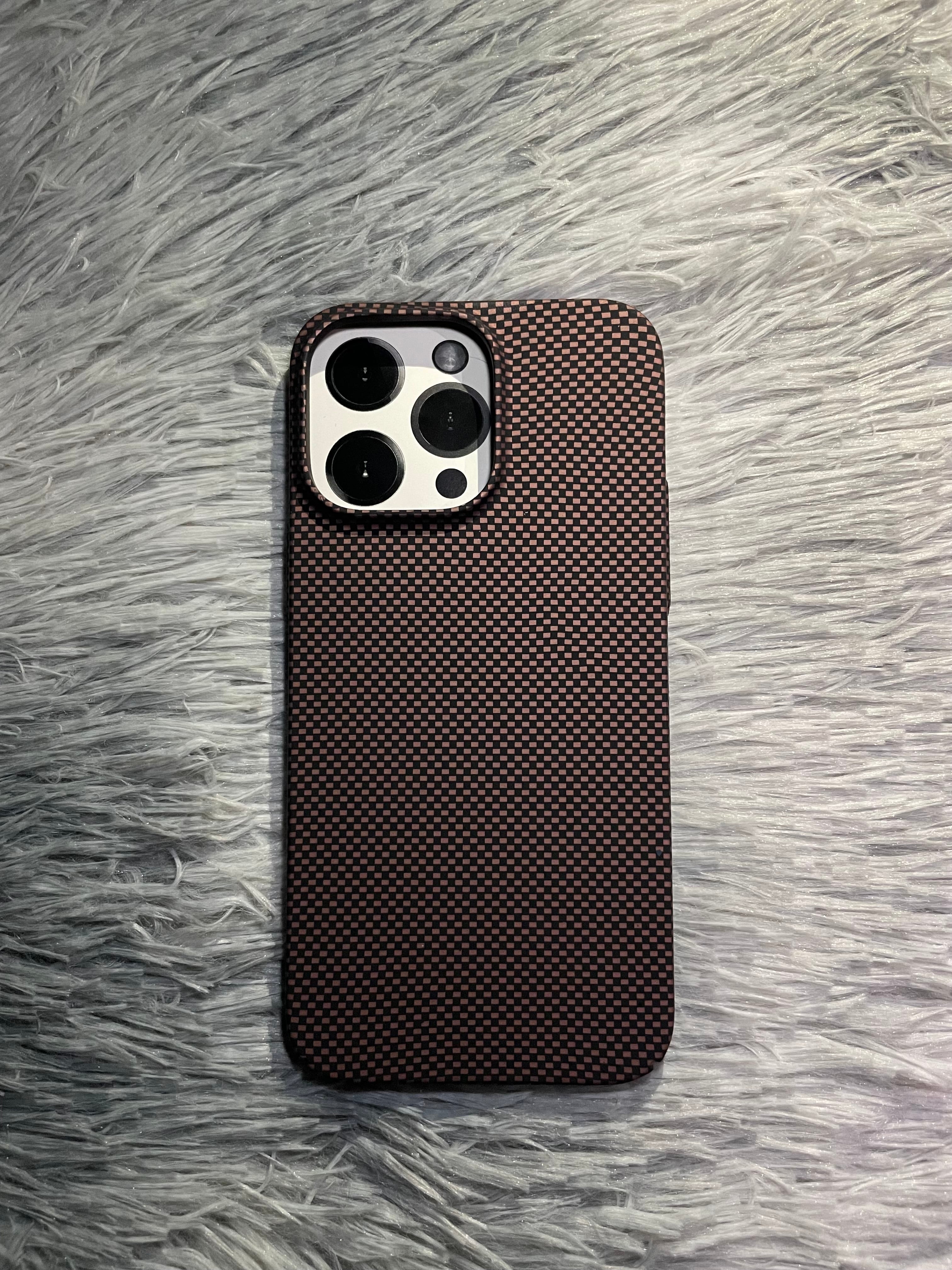 Carbon Fibre Texture Slim Case For 14 Pro Max ￼