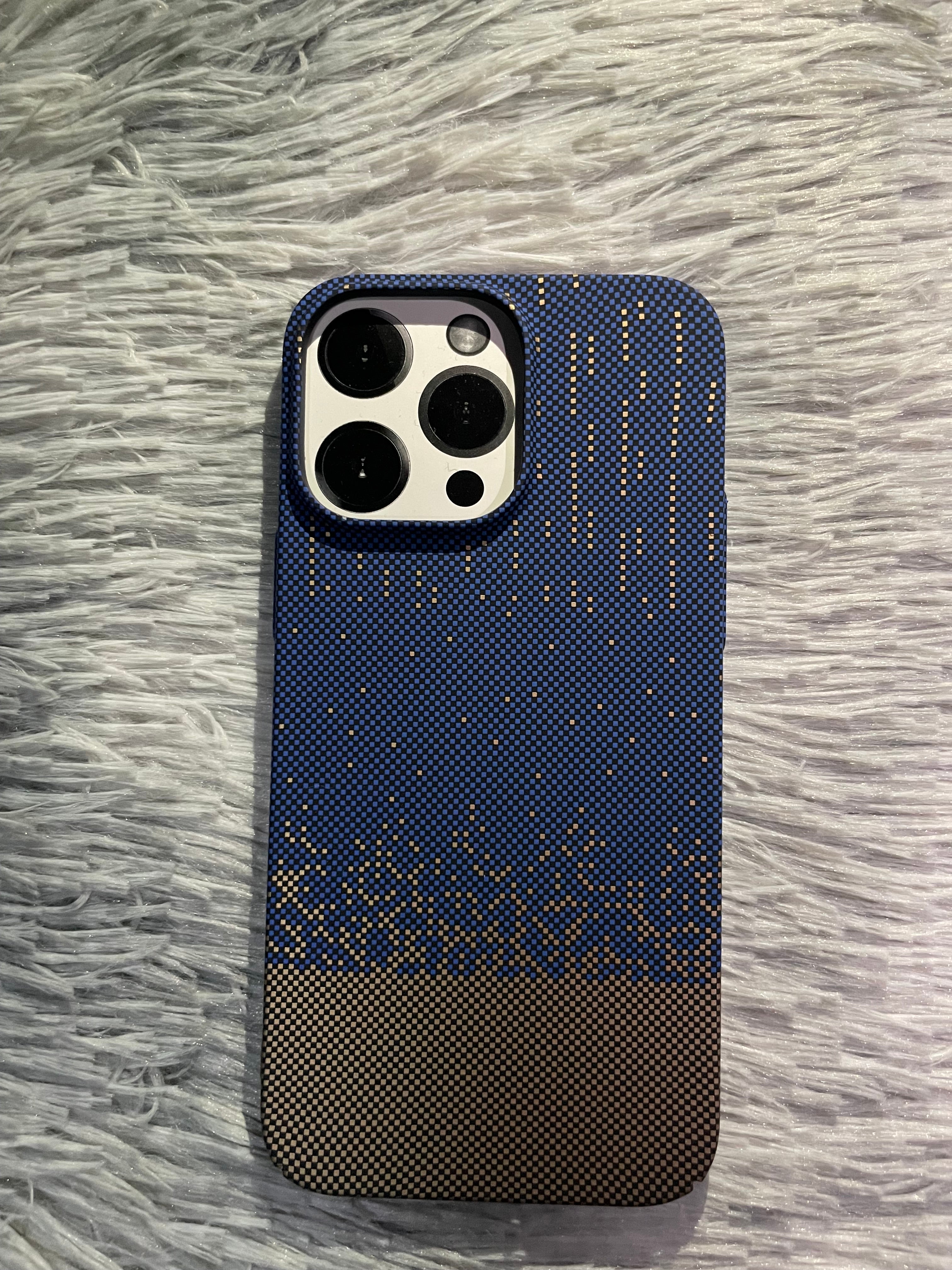 Carbon Fibre Texture Slim Case For 14 Pro Max ￼