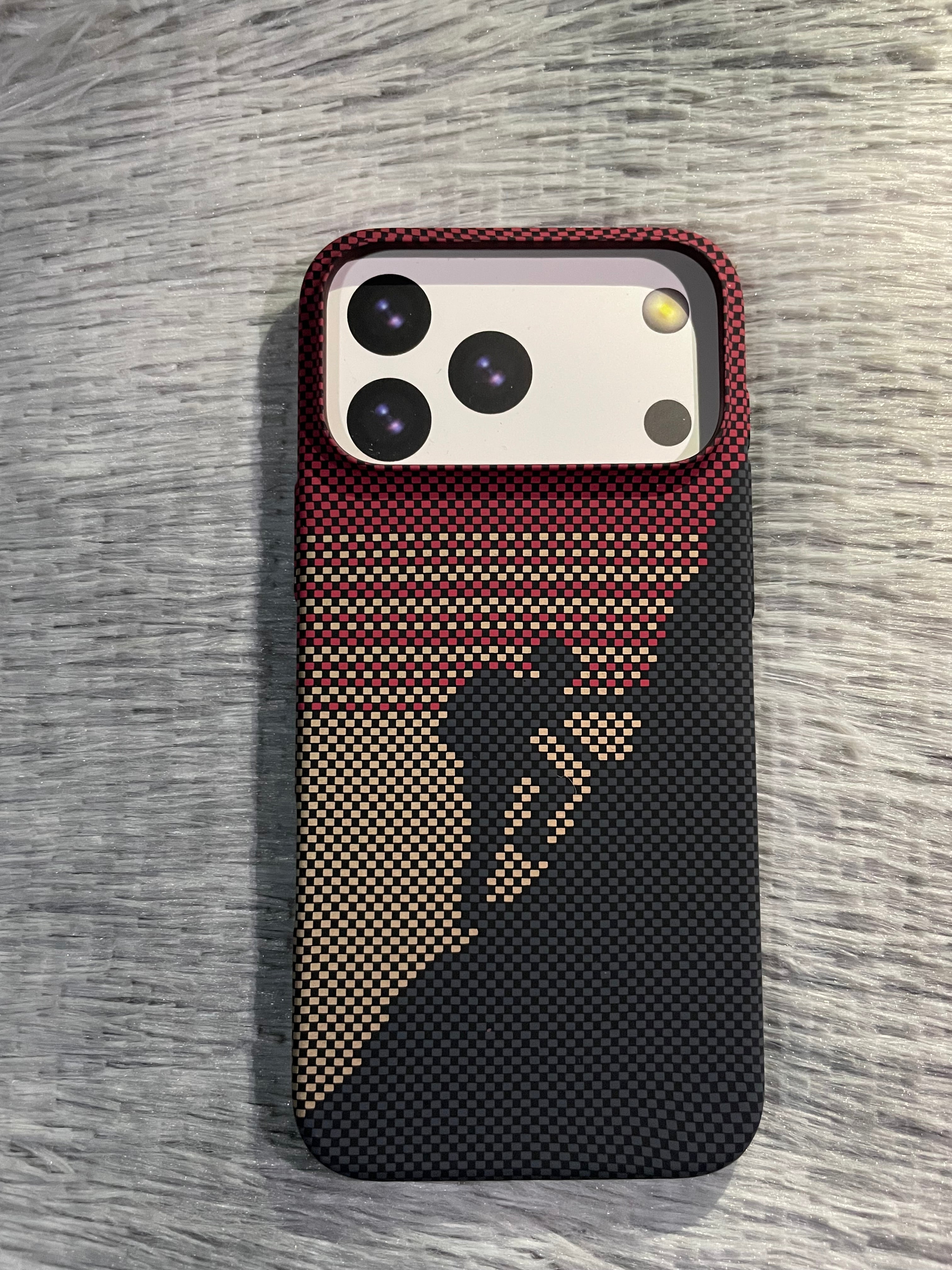 Carbon Fiber Texture Slim Case For 17 Pro Max