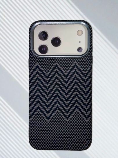 Carbon Fiber Texture Slim Case For 17 Pro Max